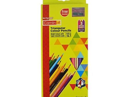 camlin kokuyo triangular color pencil 12 shades-sv7ui52u7km86m175