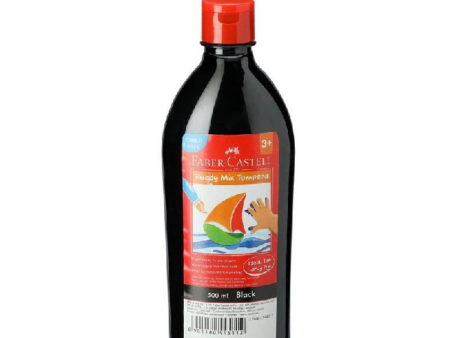 faber castell ready mix tempera bottle black colour 500 ml-svah9325lbu575z78