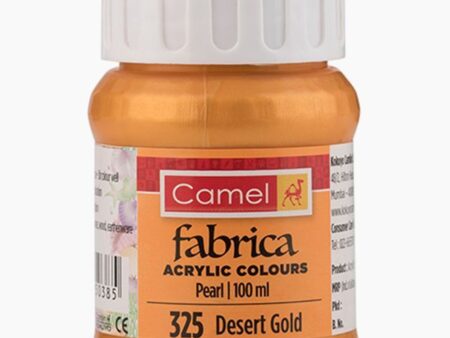 camel fabrica acrylic pearl colour dessert gold 100 ml - pack of 5 pcs-svpqf87yhs1ehap845
