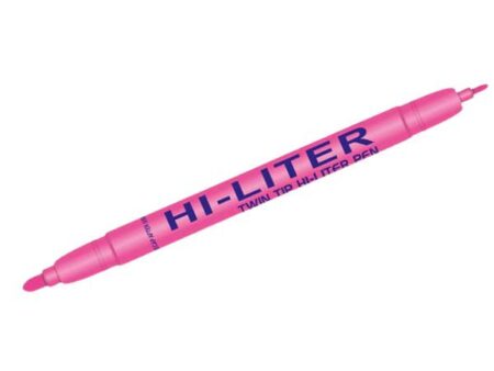 add gel softline hi-liter pen twin tip fluorescent pink colour - pack of 10 pcs-svt2f1rwmv5r49009