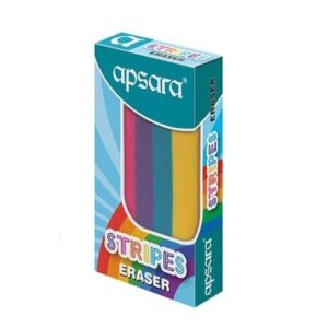 Apsara Stripes Eraser - Pack Of 10 Pcs - Image 1