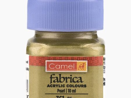 camel fabrica acrylic pearl colour olive 10 ml - pack of 15 pcs-svpqf87yhs1ehap871