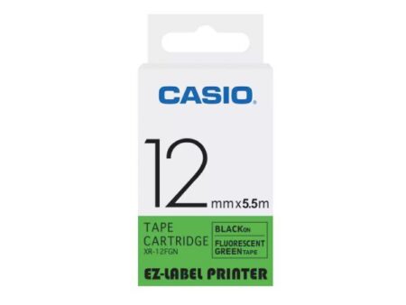 casio xr-12fgn label printer tape 5.5 mm fluorescent green-svv3p217tlyz2950