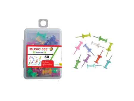 music 555 thumb pin / push pin neon colour-svgt6n465tyr3ej1