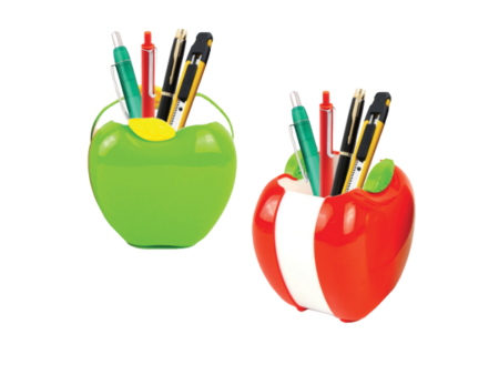 music 555 plastic pen stand apple shape-sv9gayc4733qou23