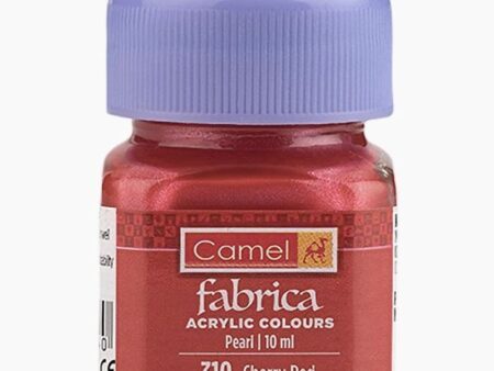 camel fabrica acrylic pearl colour cherry red 10 ml - pack of 15 pcs-svpqf87yhs1ehap850